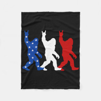 USA-Flagge Sasquatch 4. Juli Lustig Patriotisch Fleecedecke