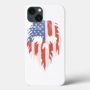 USA-Flagge Schädel Bart   Abgenutztes patriotische Case-Mate iPhone Hülle