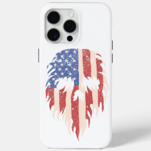 USA-Flagge Schädel Bart Abgenutztes patriotische Case-Mate iPhone Hülle