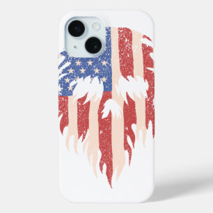 USA-Flagge Schädel Bart Abgenutztes patriotische Case-Mate iPhone Hülle