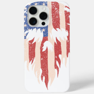 USA-Flagge Schädel Bart Abgenutztes patriotische Case-Mate iPhone Hülle