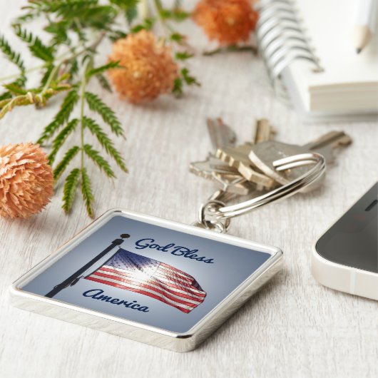 USA-Flagge Schlüsselanhänger (Seite)