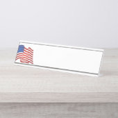 USA-Flagge Schreibtischnamensplakette (Vorderseite )