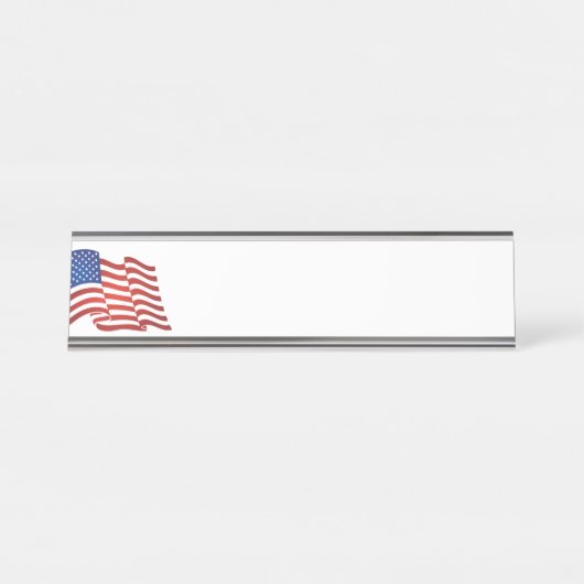 USA-Flagge Schreibtischnamensplakette (Vorderseite )