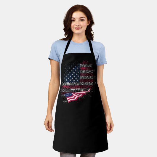 USA-Flagge Schürze (Getragen)