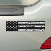 USA-Flagge, Schwarz und Weiß Autoaufkleber (Auf Auto)