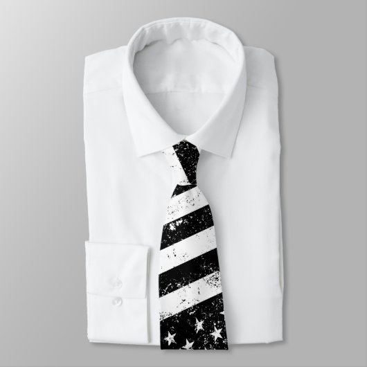 USA-Flagge, Schwarz und Weiß Krawatte (Gebunden)