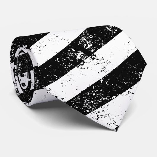 USA-Flagge, Schwarz und Weiß Krawatte (Gerollt)