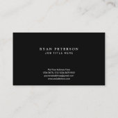 USA-Flagge | Schwarz Visitenkarte (Rückseite)