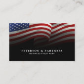 USA-Flagge | Schwarz Visitenkarte (Vorderseite)