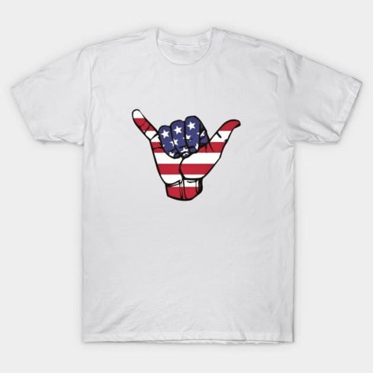 USA flagge Shaka T-Shirt