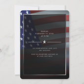 USA-Flagge | Silver Laurel Leaf | Luxusvergütung Einladung (Rückseite)