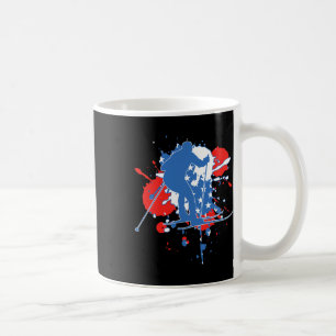 USA-Flagge Skifahrer - Amerikanischer Skilanglauf  Kaffeetasse