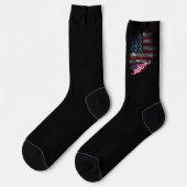 USA-Flagge Socken (Linkes Detail)