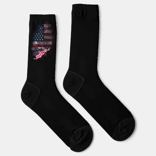 USA-Flagge Socken (Rechts)