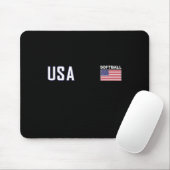 USA-Flagge Softll-Team-Ausrüstung Frauen Männer So Mousepad (Mit Mouse)