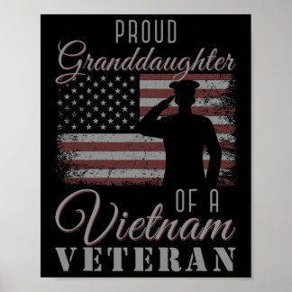 Usa-Flagge Soldat Stolz Enkelin eines Vietnam- Poster