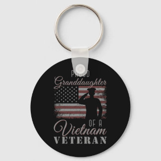 Usa-Flagge Soldat Stolz Enkelin eines Vietnam- Schlüsselanhänger