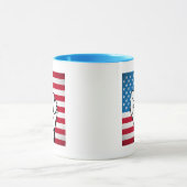 USA-Flagge| Steigende Faust Tasse (Zentrum)