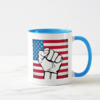 USA-Flagge| Steigende Faust
