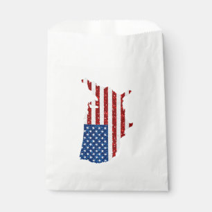 USA-Flagge Sterne und Streifen 4. Juli Glitter Geschenktütchen