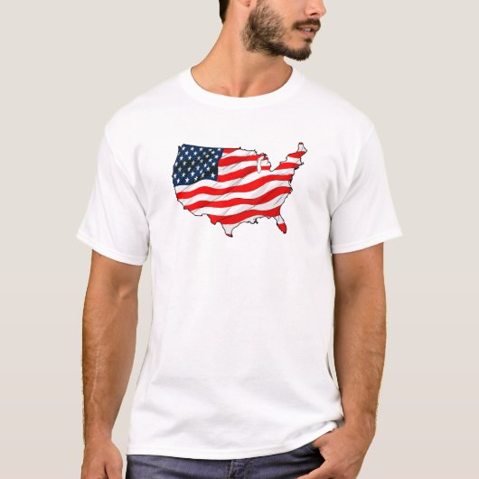 USA-Flagge T-Shirt (Vorderseite)