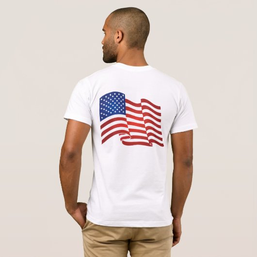 USA-Flagge T-Shirt (Schwarz voll)