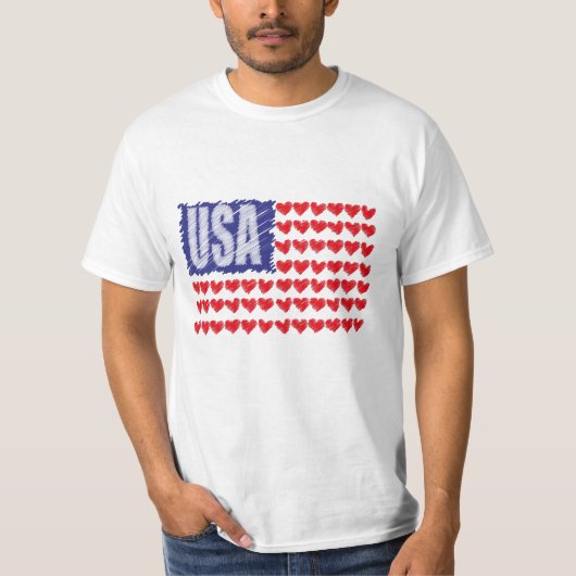 USA-Flagge T-Shirt (Vorderseite)