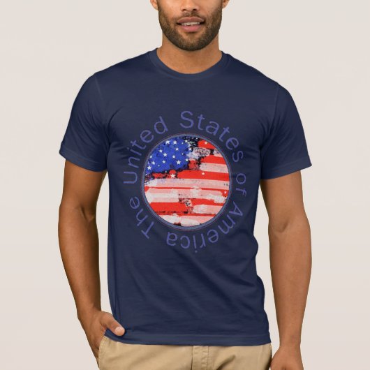 USA. Flagge T-Shirt (Vorderseite)