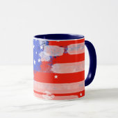 USA-Flagge Tasse (VorderseiteRechts)