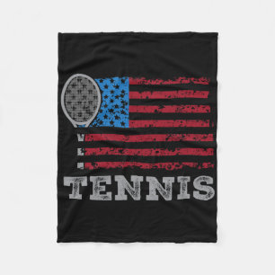Usa-Flagge Tennis Männer Frauen Us-Tennisliebhaber Fleecedecke