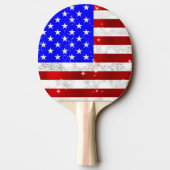 USA-Flagge Tischtennis Schläger (Rückseite)