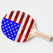 USA-Flagge Tischtennis Schläger (Seitenansicht)