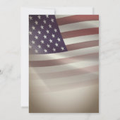USA-Flagge | transparent | Goldrahmen | VINTAG Einladung (Rückseite)