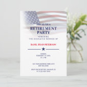 USA-Flagge | Transparente Einstufung | Classy Whit Einladung (Stehend Vorderseite)