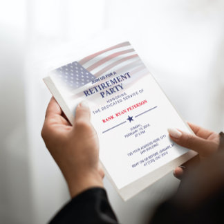 USA-Flagge | Transparente Einstufung | Classy Whit Einladung