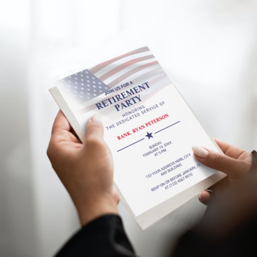 USA-Flagge | Transparente Einstufung | Classy Whit Einladung