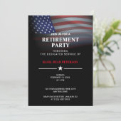 USA-Flagge | Transparente Einstufung | Klasse Schw Einladung (Stehend Vorderseite)