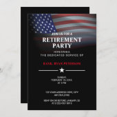 USA-Flagge | Transparente Einstufung | Klasse Schw Einladung (Vorne/Hinten)