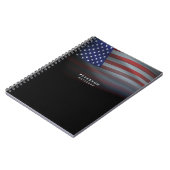 USA-Flagge | Transparente Einstufung | Schwarz Notizblock (Linke Seite)