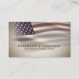 USA-Flagge | Transparente Einstufung | VINTAG Visitenkarte