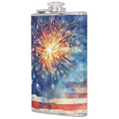 USA-Flagge. Treueschwur. Flachmann (Links)