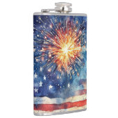 USA-Flagge. Treueschwur. Flachmann (Rechts)