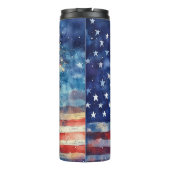 USA-Flagge. Treueschwur. Thermosbecher (Rückseite)