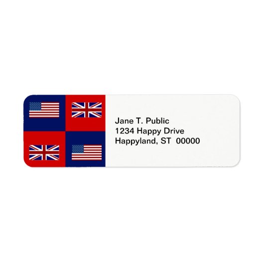 USA-Flagge & UK-Flagge Muster (Vorne)