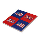 USA-Flagge & UK-Flagge-Muster Fliese (Seite)
