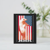 USA Flagge und Adler Postkarte (Stehend Vorderseite)