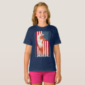 USA Flagge und Adler T-Shirt (Vorne ganz)