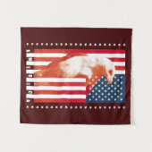 USA Flagge und Adler Wandteppich (Vorderseite (Horizontal))
