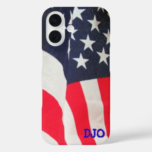 USA-Flagge und Ihre Initialen Case-Mate iPhone Hülle (Rückseite)